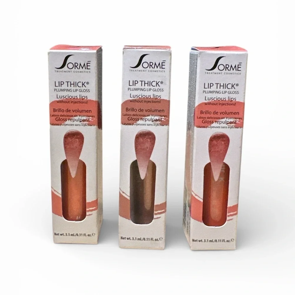 Sormé Lip Thick Plumping Lip Gloss Bundle (3) Blink Unveil